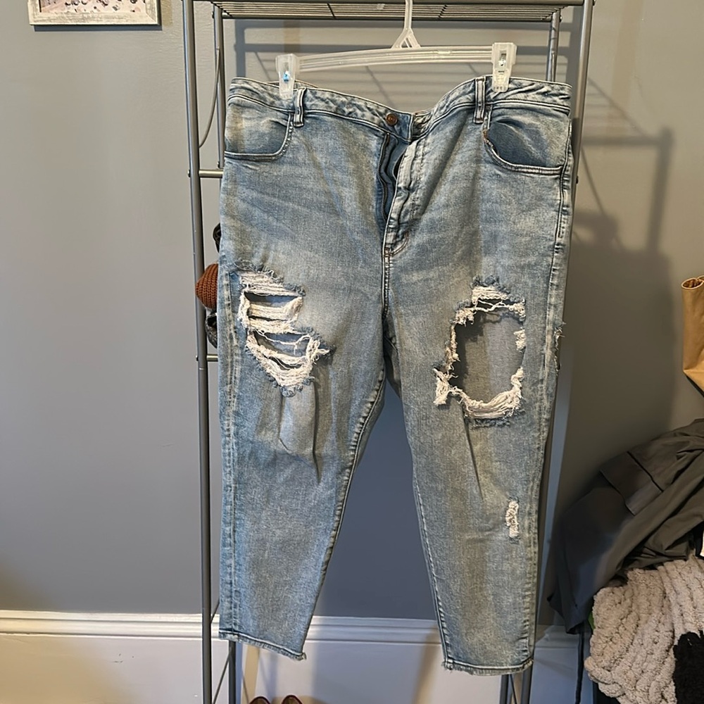 American Eagle Next Level Stretch Size 24 Ripped Skinny Jean